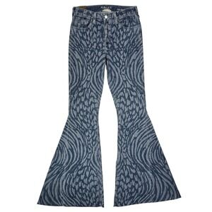 Ariat High Rise Super Flare Jeans Size 29 Long Animal Print Boho Western Cowgirl